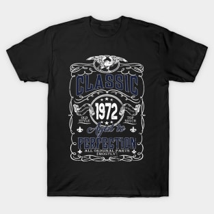 52th Birthday Gift for Men Classic 1972 Aged to Perfection T-Shirt